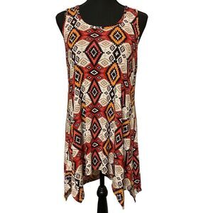 Aztec Tribal Boho Long Stretchy Tank